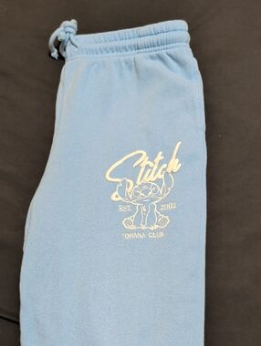 STITCH Light Blue Women's Track Joggers with STITCH LOGO ON FRONT RIGHT SIDE